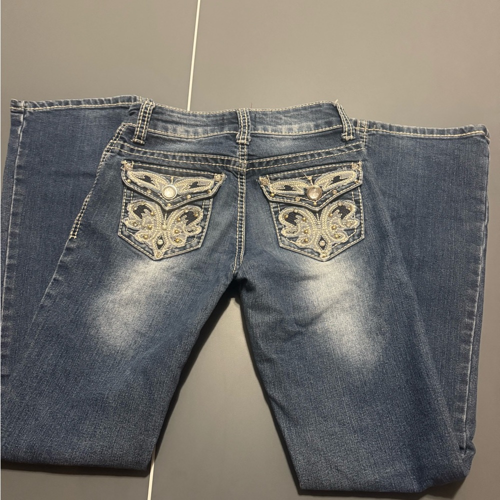 Red Ranch Bootcut Jeans - Picture 7 of 8